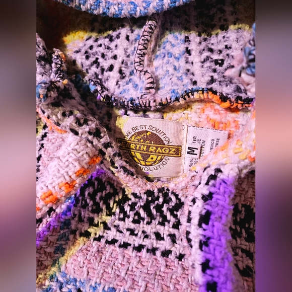 EARTH RAGZ Jacket Unisex Medium Mexican Style Blanket Pullover Rug Poncho Hoodie - Picture 3 of 5